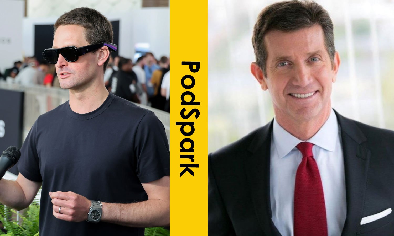 Evan Spiegel and Alex Gorsky