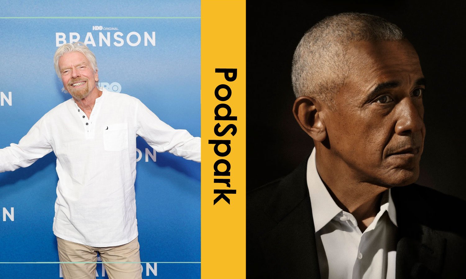 Richard Branson and Barack Obama