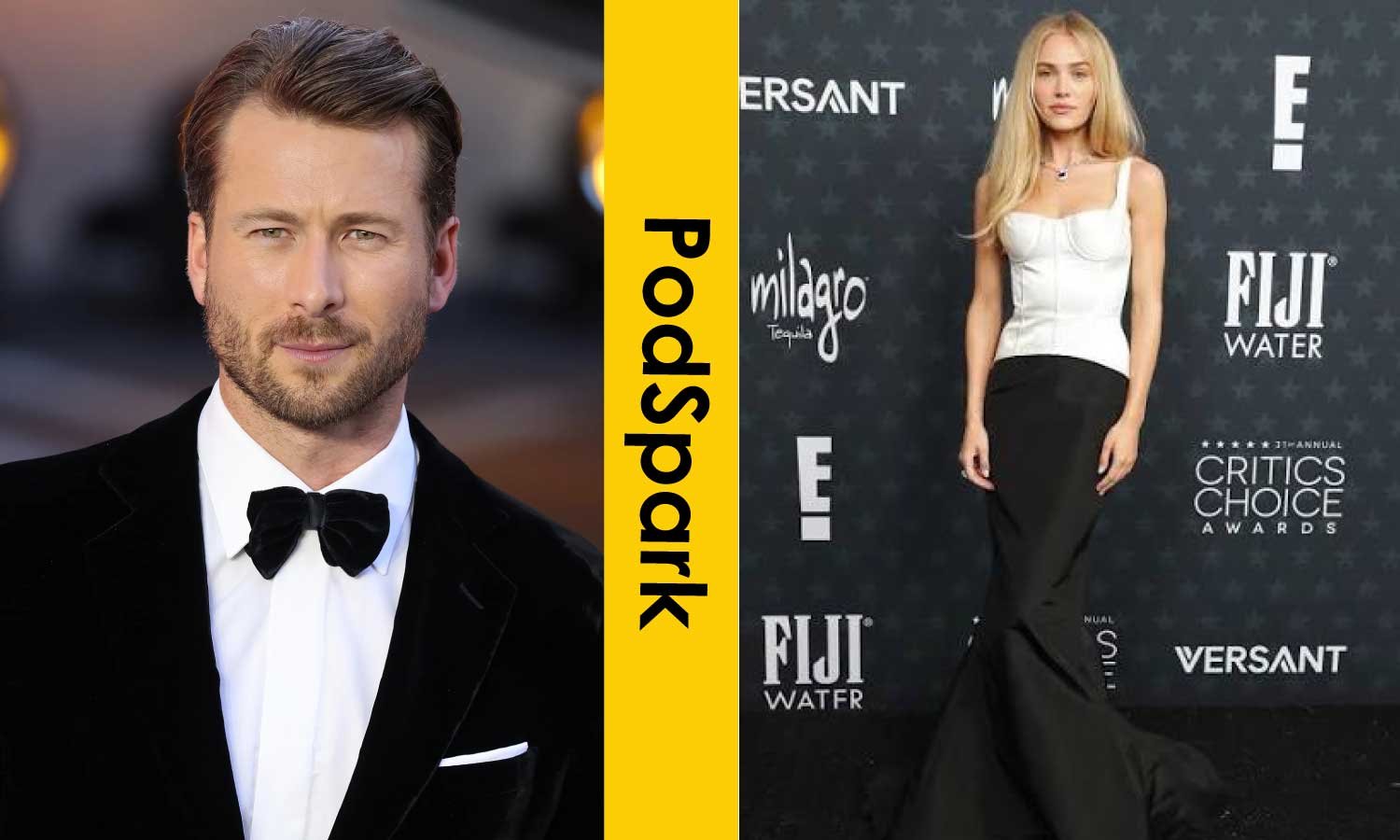 Glen Powell and Michelle Randolph