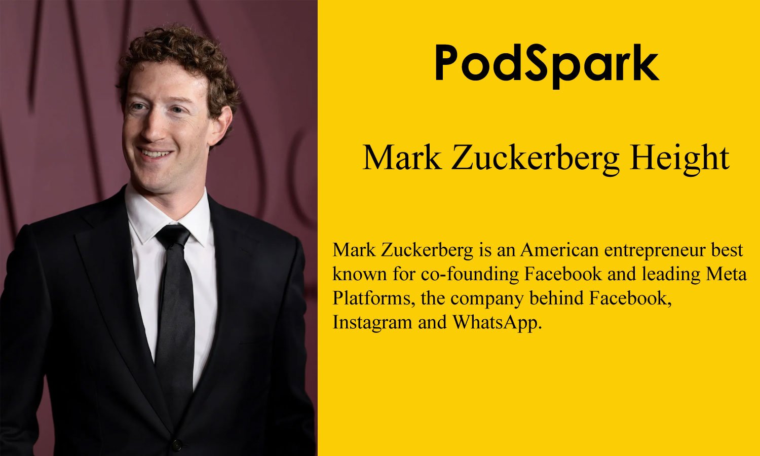 Mark Zuckerberg Height