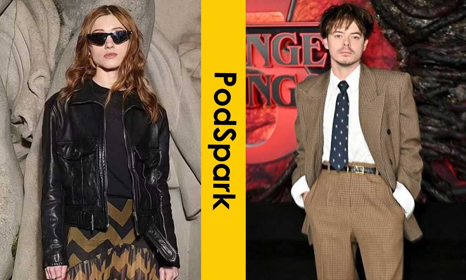 Natalia Dyer and Charlie Heaton