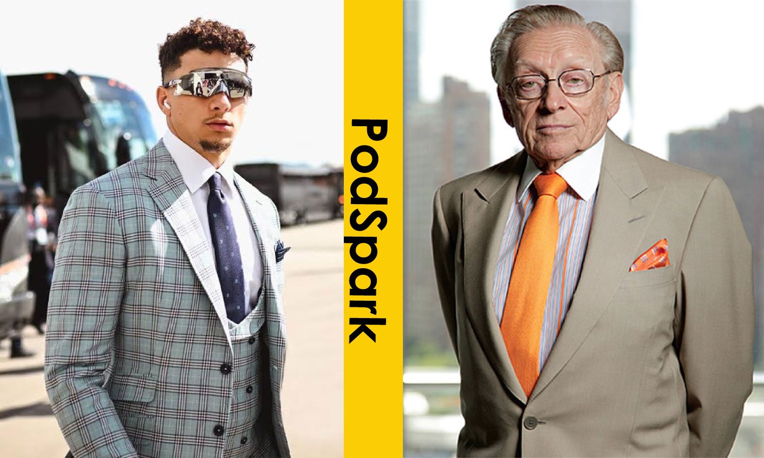 Patrick Mahomes and Larry Silverstein