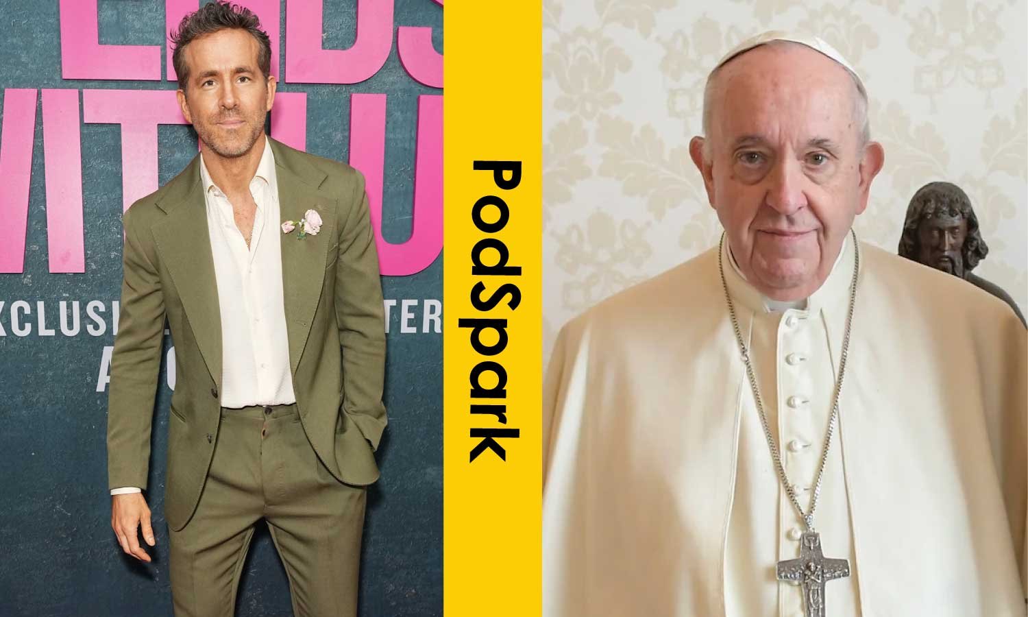 Ryan Reynolds and Pope Francis